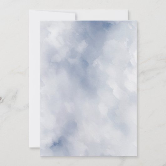 Bubbles Bliss Champagne Blauw Vrijgezellenfeest Kaart (Achterkant)