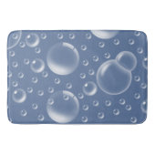 Bubbles Blue Geometric Pattern Badmat (Voorkant)