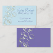 Bubbles Blue Professional Design Cleaning Service Visitekaartje (Voorkant / Achterkant)