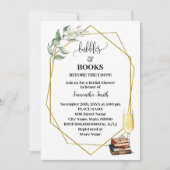 Bubbles & Books Before I Do Greenery Gold Shower Kaart (Voorkant)