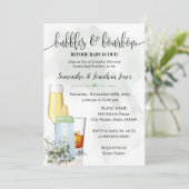 Bubbles & Bourbon voor Baby door groen douche Kaart (Staand voorkant)