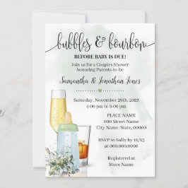 Bubbles & Bourbon voor Baby door groen douche Kaart