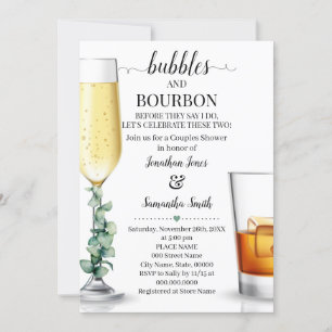 Bubbles & Bourbon voor ik de groene Invi ga douche Kaart