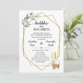 Bubbles & Bourbon voor ik groen goud douche Kaart (Staand voorkant)