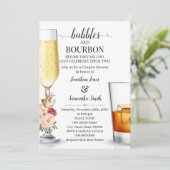 Bubbles & Bourbon voor ik trouwdouche roze doe Kaart (Staand voorkant)