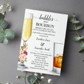 Bubbles & Bourbon voor ik trouwdouche roze doe Kaart
