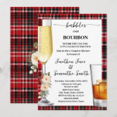 Bubbles & Bourbon Winter Buffalo geruite douche Kaart (Voorkant / Achterkant)