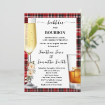 Bubbles & Bourbon Winter Buffalo Plaid Shower