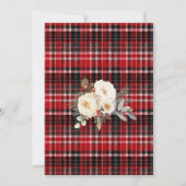 Bubbles & Bourbon Winter Buffalo Plaid Shower Kaart (Achterkant)