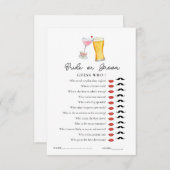 Bubbles & Brew 'Raad wie' Bruidsspel  Kaart (Voorkant / Achterkant)