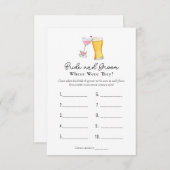 Bubbles & Brew "Waar waren ze" Showgames Kaart (Voorkant / Achterkant)