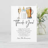 Bubbles Brews and Diapers Too! Baby Shower Bedankkaart (Staand voorkant)