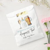 Bubbles Brews and Diapers Too! Baby Shower Bedankzakje (Gezegeld)