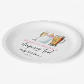 Bubbles Brews and Diapers Too! Baby Shower Papieren Bordje (Gekanteld)