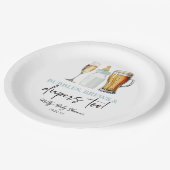 Bubbles Brews and Diapers Too! Baby Shower Papieren Bordje (Gekanteld)