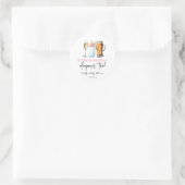 Bubbles Brews and Diapers Too! Baby Shower Ronde Sticker (Tas)
