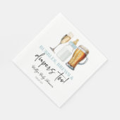 Bubbles Brews and Diapers Too! Baby Shower Servet (Hoek)