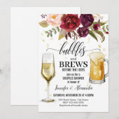 Bubbles & Brews Couples Shower Kaart (Voorkant / Achterkant)