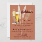 Bubbles & Brews Couples Weddenschap Shower Pampas Kaart (Voorkant)