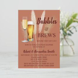Bubbles & Brews Couples Weddenschap Shower Pampas Kaart