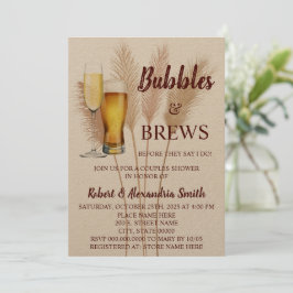 Bubbles & Brews Couples Weddenschap Shower Pampas Kaart