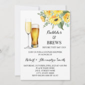 Bubbles & Brews Couples Weddenschap Zonnebloemen Kaart (Voorkant)