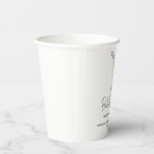 Bubbles & Brews Cups van Baby shower met paar cups Papieren Bekers (Rechts)