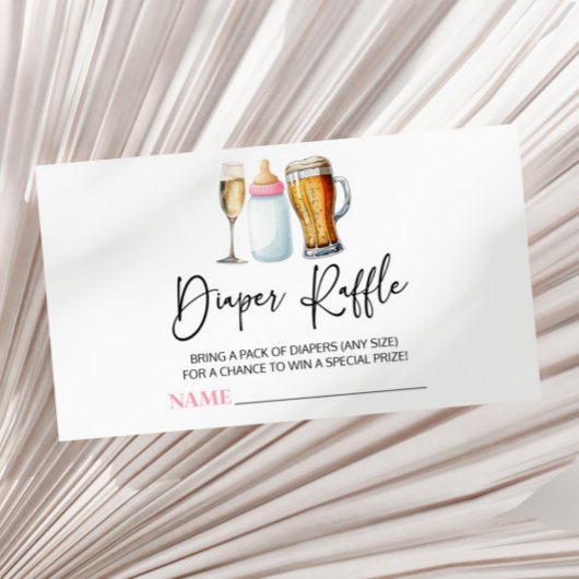 Bubbles Brews Diapers Baby Shower Diaper Raffle Informatiekaartje