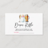 Bubbles Brews Diapers Baby Shower Diaper Raffle Informatiekaartje (Voorkant)