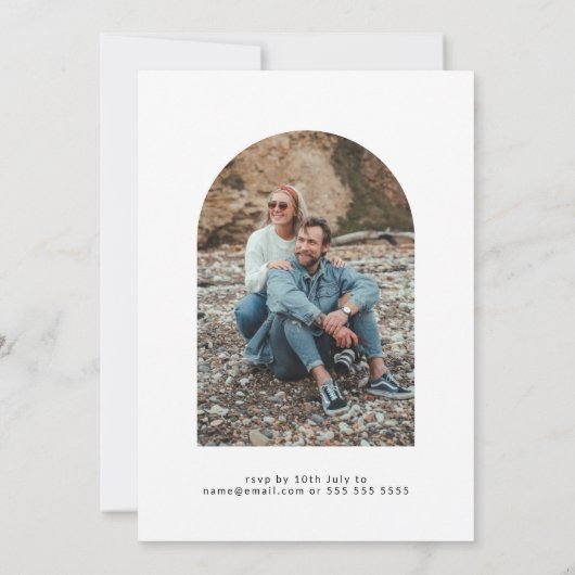 Bubbles & Brews Douche Moderne Bier & Champagne Kaart (Achterkant)