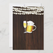 Bubbles & Brews Koppel Bruiloft Uitnodiging (Achterkant)