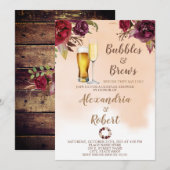 Bubbles & Brews-koppels bruiloft Kaart (Voorkant / Achterkant)