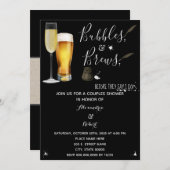 Bubbles & Brews-koppels bruiloft Kaart (Voorkant / Achterkant)