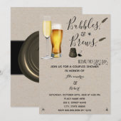 Bubbles & Brews-koppels bruiloft Kaart (Voorkant / Achterkant)