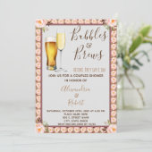 Bubbles & Brews-koppels bruiloft Kaart (Staand voorkant)