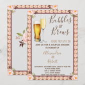 Bubbles & Brews-koppels bruiloft Kaart (Voorkant / Achterkant)