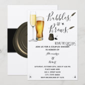 Bubbles & Brews-koppels bruiloft Kaart (Voorkant / Achterkant)