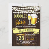 Bubbles & Brews Koppels Feest Uitnodiging (Voorkant)