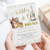 Bubbles & Brews Paar Douche Uitnodiging