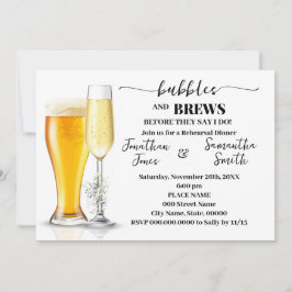 Bubbles & Brews repetitie diner Eucalyptus & Goud Kaart