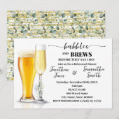 Bubbles & Brews repetitie diner Eucalyptus & Goud Kaart (Voorkant / Achterkant)