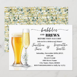 Bubbles & Brews repetitie diner Eucalyptus & Goud Kaart