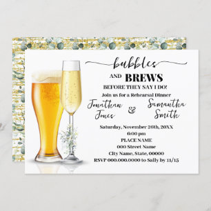 Bubbles & Brews repetitie diner Eucalyptus & Goud Kaart