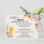 Bubbles & Brews repetitie diner Herfst Wildbloemen Kaart (Staand voorkant)