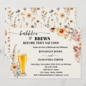 Bubbles & Brews repetitie diner Herfst Wildbloemen Kaart (Voorkant / Achterkant)