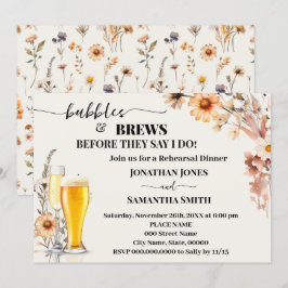 Bubbles & Brews repetitie diner Herfst Wildbloemen Kaart