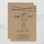 Bubbles & Brews Sip & See Kaart (Voorkant / Achterkant)