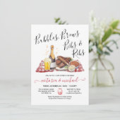 Bubbles Brews slabbetjes en ribben Baby shower Kaart (Staand voorkant)