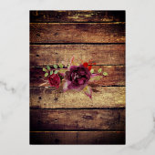 Bubbles & Brews stellen Roos voor weduwschap Gold Folie Uitnodiging (Achterkant)