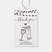 Bubbles & Brews Trouw Dank Je - Rustieke Kraft Cadeaulabel (Achterkant)